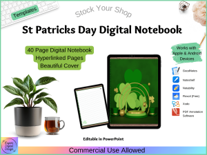 St Patricks Day Digital Notebook